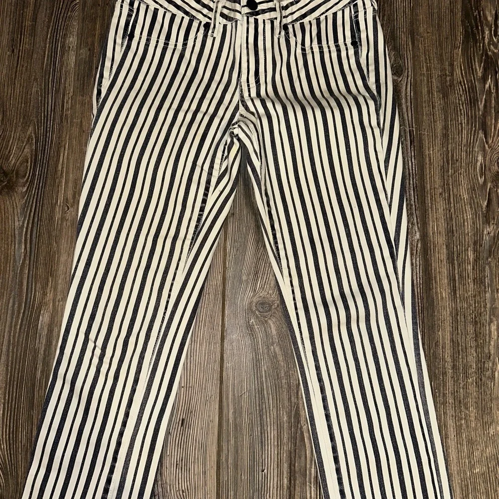 Tory Burch Marlien Legging Navy and White Striped Skinny Pants Jeans Soft 8